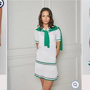 L'Etoile Knife Pleat Mini Tennis Skirt